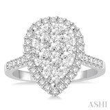 Pear Shape Lovebright Essential Diamond Engagement Ring