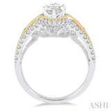 Marquise Shape Semi-Mount Diamond Engagement Ring