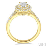 Oval Shape Lovebright Diamond Engagement Ring