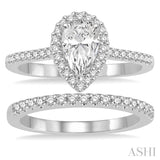 Pear Shape Diamond Wedding Set