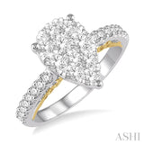 Pear Shape Lovebright Essential Diamond Engagement Ring