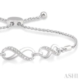 Silver Infinity Diamond Lariat Bracelet