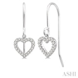 Heart Shape Petite Diamond Fashion Earrings