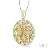 Floral Circle Diamond Fashion Pendant