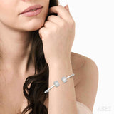 Stackable Fusion Diamond Open Cuff Bangle