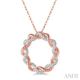 Twisted Circle Diamond Fashion Pendant