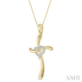 Cross & Heart Shape Diamond Pendant