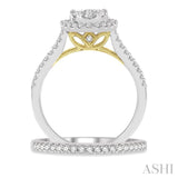 Oval Shape Lovebright Diamond Wedding Set