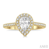 Pear Shape Semi-Mount Diamond Engagement Ring