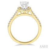 Pear Shape Semi-Mount Diamond Engagement Ring