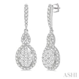 Oval Shape Lovebright Diamond Earrings