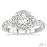 Oval Shape Semi-Mount Diamond Engagement Ring