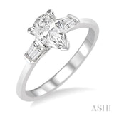 Pear Shape Semi-Mount Diamond Engagement Ring