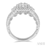 Past Present & Future Fusion Diamond Engagement Ring