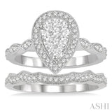 Pear Shape Lovebright Diamond Wedding Set