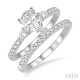 Pear Shape Diamond Wedding Set