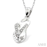 Flip Flop Diamond Fashion Pendant