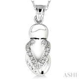 Flip Flop Diamond Fashion Pendant