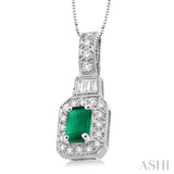 Gemstone & Diamond Pendant