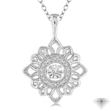 1/20 Ctw Diamond Emotion Pendant in Sterling Silver with Chain