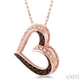 Heart Shape Champagne Diamond Pendant