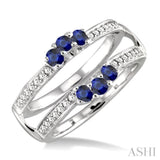 Gemstone & Diamond Insert Ring