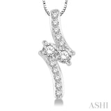 2 Stone Diamond Pendant