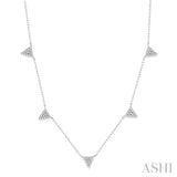 Triangle Diamond Station Necklace