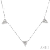 Triangle Diamond Station Necklace