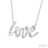 Silver Love Diamond Fashion Pendant