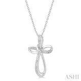 Silver Cross Diamond Pendant