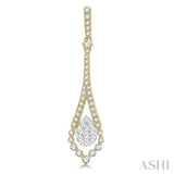 Pear Shape Lovebright Diamond Long Earrings