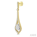 Pear Shape Lovebright Diamond Long Earrings