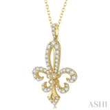 Fleur De Lis Diamond Pendant