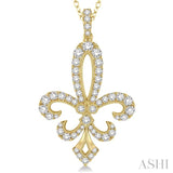 Fleur De Lis Diamond Pendant