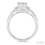 Oval Shape Lovebright Diamond Engagement Ring