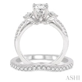 Past Present & Future Diamond Wedding Set