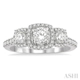 Past Present & Future Semi-Mount Diamond Engagement Ring