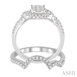 Oval Shape Lovebright Diamond Wedding Set