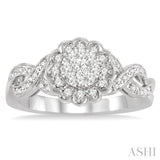 Flower Lovebright Diamond Fashion Ring