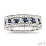 Gemstone & Diamond Wedding Band