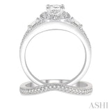 Oval Shape Diamond Wedding Set