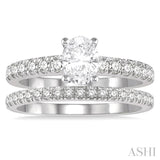 Oval Shape Diamond Wedding Set