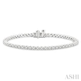 2 Ctw Round Cut Diamond Tennis Bracelet in 14K White Gold