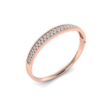 Diamond Double Row Hinged Bangle