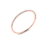 Diamond Baguette Hinged Bangle