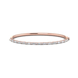 Diamond Baguette Hinged Bangle