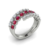 14 KT White Gold Gemstone Ring