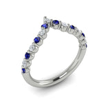 14 KT White Gold Gemstone Ring