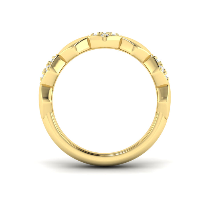 Alternating Diamond Cluster Honeycomb Ring